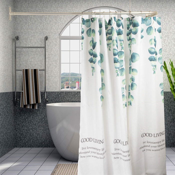 Blooming 62'' LShaped Drill / Screw Shower Curtain Rod Wayfair